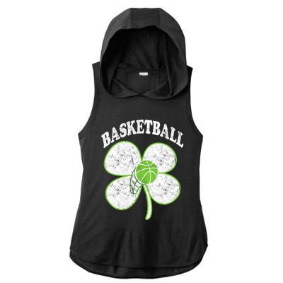 Basketball Player St Patricks Day Irish Funny Coach Gift Ladies PosiCharge Tri-Blend Wicking Draft Hoodie Tank