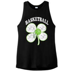 Basketball Player St Patricks Day Irish Funny Coach Gift Ladies PosiCharge Tri-Blend Wicking Tank