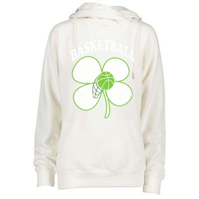 Basketball Player St Patricks Day Irish Funny Coach Gift Womens Funnel Neck Pullover Hood