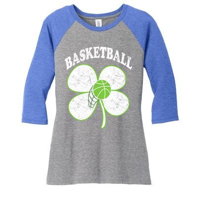 Basketball Player St Patricks Day Irish Funny Coach Gift Women's Tri-Blend 3/4-Sleeve Raglan Shirt