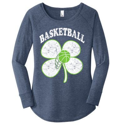 Basketball Player St Patricks Day Irish Funny Coach Gift Women's Perfect Tri Tunic Long Sleeve Shirt