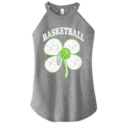 Basketball Player St Patricks Day Irish Funny Coach Gift Women’s Perfect Tri Rocker Tank