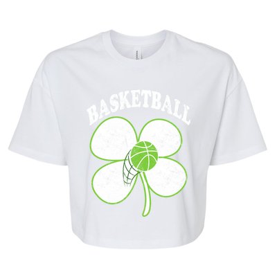 Basketball Player St Patricks Day Irish Funny Coach Gift Bella+Canvas Jersey Crop Tee