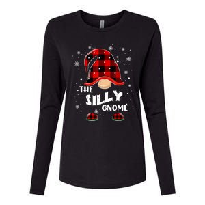 Buffalo Plaid Silly Gnome Funny Christmas Family Matching Cool Gift Womens Cotton Relaxed Long Sleeve T-Shirt