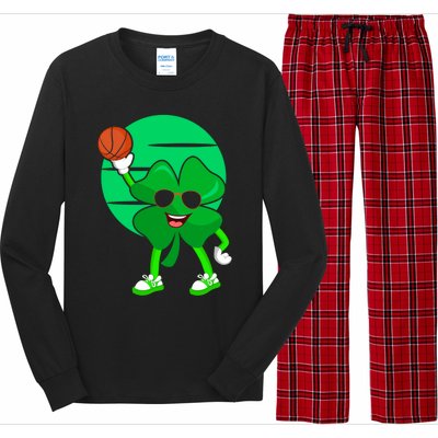 Basketball Player St Patrick's Day Irish Pride Gift Long Sleeve Pajama Set