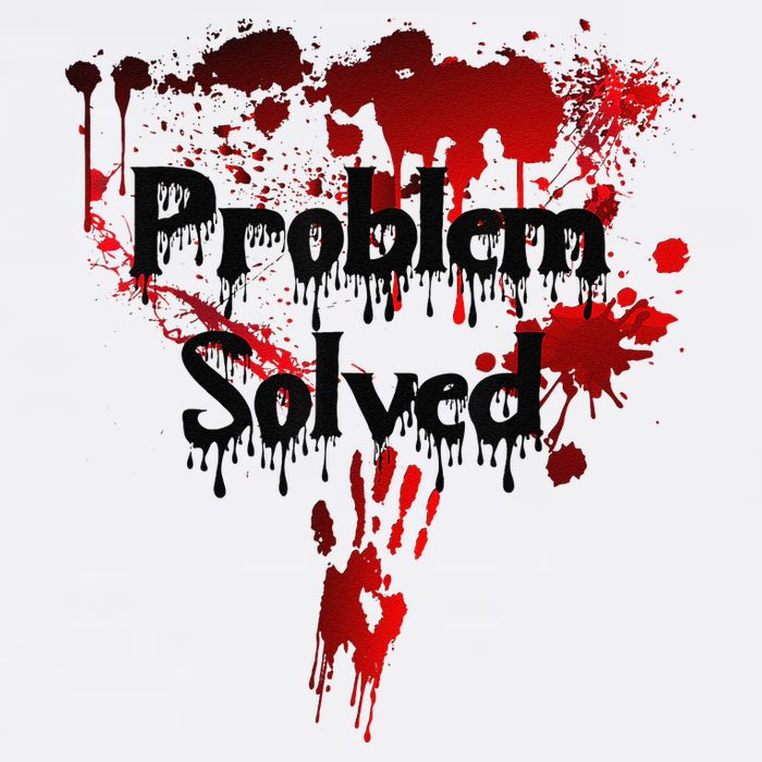 Bloody Problem Solved Halloween Button