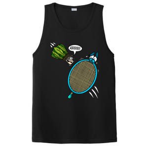 Badminton Player Screaming Shuttlecock Ahhh Badminton Gift PosiCharge Competitor Tank