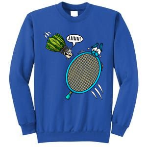 Badminton Player Screaming Shuttlecock Ahhh Badminton Gift Sweatshirt