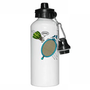 Badminton Player Screaming Shuttlecock Ahhh Badminton Gift Aluminum Water Bottle