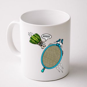 Badminton Player Screaming Shuttlecock Ahhh Badminton Gift Coffee Mug