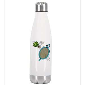 Badminton Player Screaming Shuttlecock Ahhh Badminton Gift Stainless Steel Insulated Water Bottle