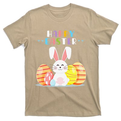 Bunny Pastel Spring Hunt Eggs Rabbit Happy Easter Day T-Shirt