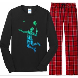 Badminton Player Shuttlecock Gift Long Sleeve Pajama Set