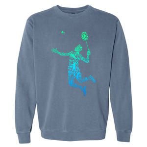 Badminton Player Shuttlecock Gift Garment-Dyed Sweatshirt