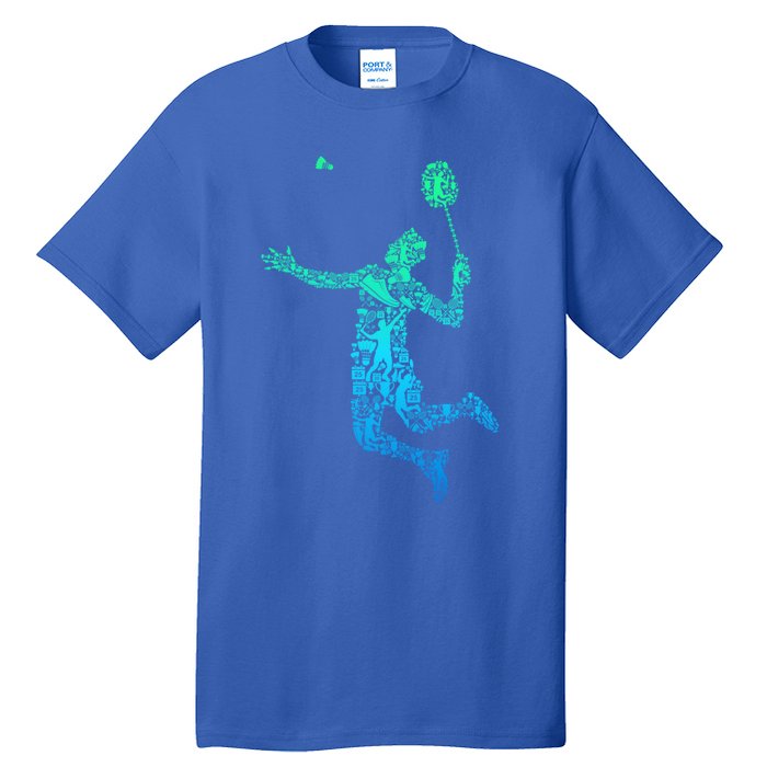 Badminton Player Shuttlecock Gift Tall T-Shirt