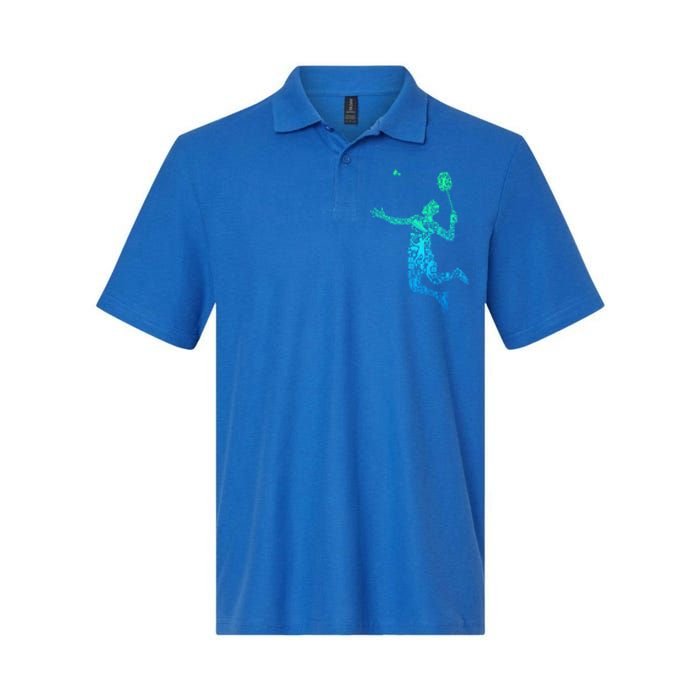 Badminton Player Shuttlecock Gift Softstyle Adult Sport Polo