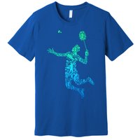 Badminton Player Shuttlecock Gift Premium T-Shirt