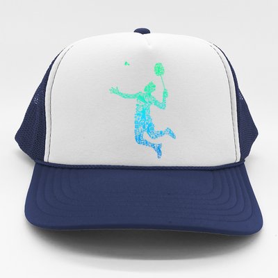 Badminton Player Shuttlecock Gift Trucker Hat