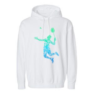 Badminton Player Shuttlecock Gift Garment-Dyed Fleece Hoodie