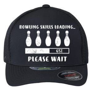 Bowling Player Skills Loading Funny Bowling Funny Gift Flexfit Unipanel Trucker Cap