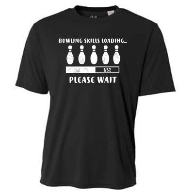 Bowling Player Skills Loading Funny Bowling Funny Gift Cooling Performance Crew T-Shirt