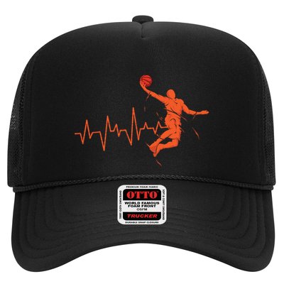 Basketball Player Streetball Sport Game Heartbeat Player Cute Gift Trucker Hat