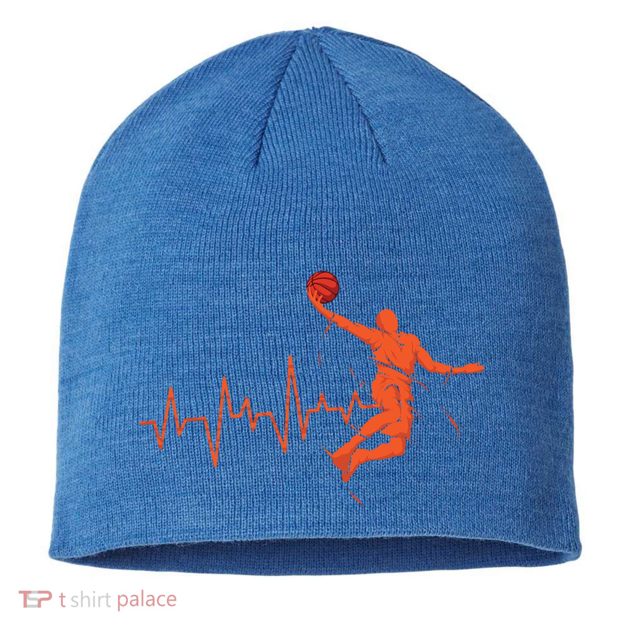 Basketball Player Streetball Sport Game Heartbeat Player Cute Gift Sustainable Beanie