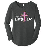 Bunny Pastel Spring Hunt Eggs Rabbit Happy Easter Day Women's Perfect Tri Tunic Long Sleeve Shirt