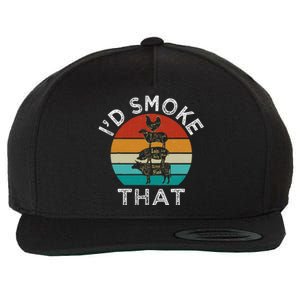 Bbq Party Smoker Chef Dad Gift I’D Smoke That Wool Snapback Cap