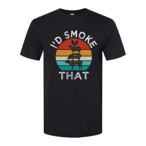 Bbq Party Smoker Chef Dad Gift I’D Smoke That Softstyle CVC T-Shirt