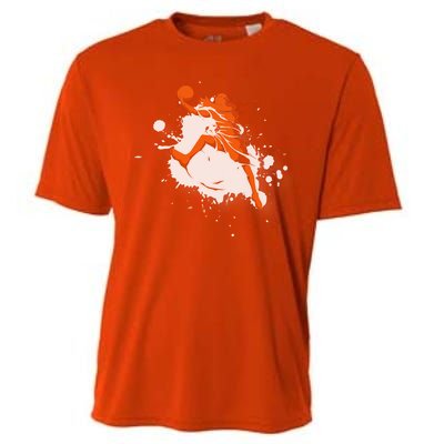 Basketball Player Slam Dunk Splash Cooling Performance Crew T-Shirt