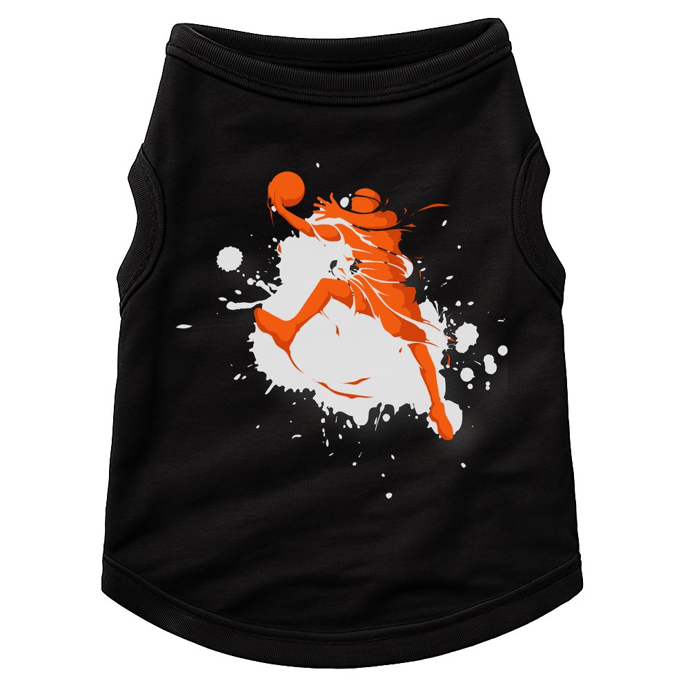 Basketball Player Slam Dunk Splash Doggie Tank