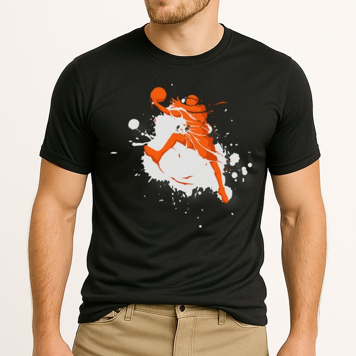 Basketball Player Slam Dunk Splash Performance Shirt