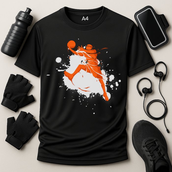 Basketball Player Slam Dunk Splash Performance Shirt