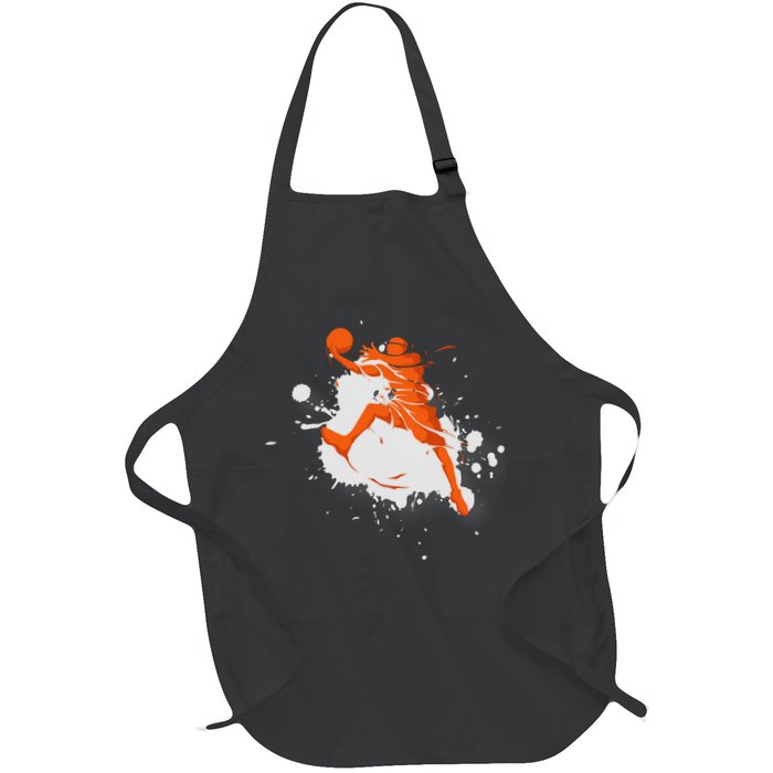 Basketball Player Slam Dunk Splash Apron