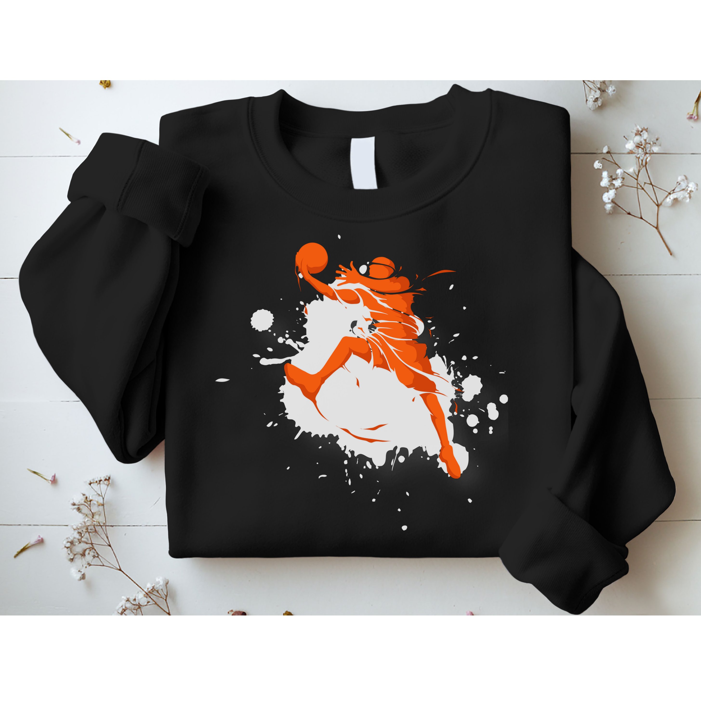 Basketball Player Slam Dunk Splash Sweatshirt