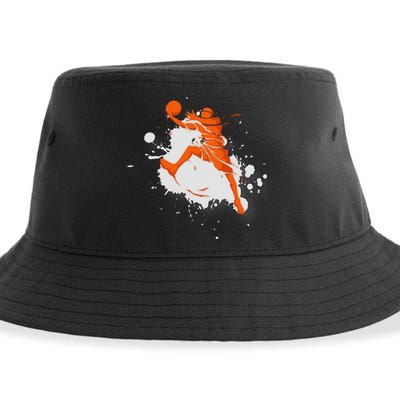 Basketball Player Slam Dunk Splash Sustainable Bucket Hat