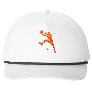 Basketball Player Slam Dunk Splash Snapback Five-Panel Rope Hat