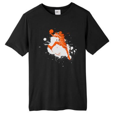 Basketball Player Slam Dunk Splash Tall Fusion ChromaSoft Performance T-Shirt