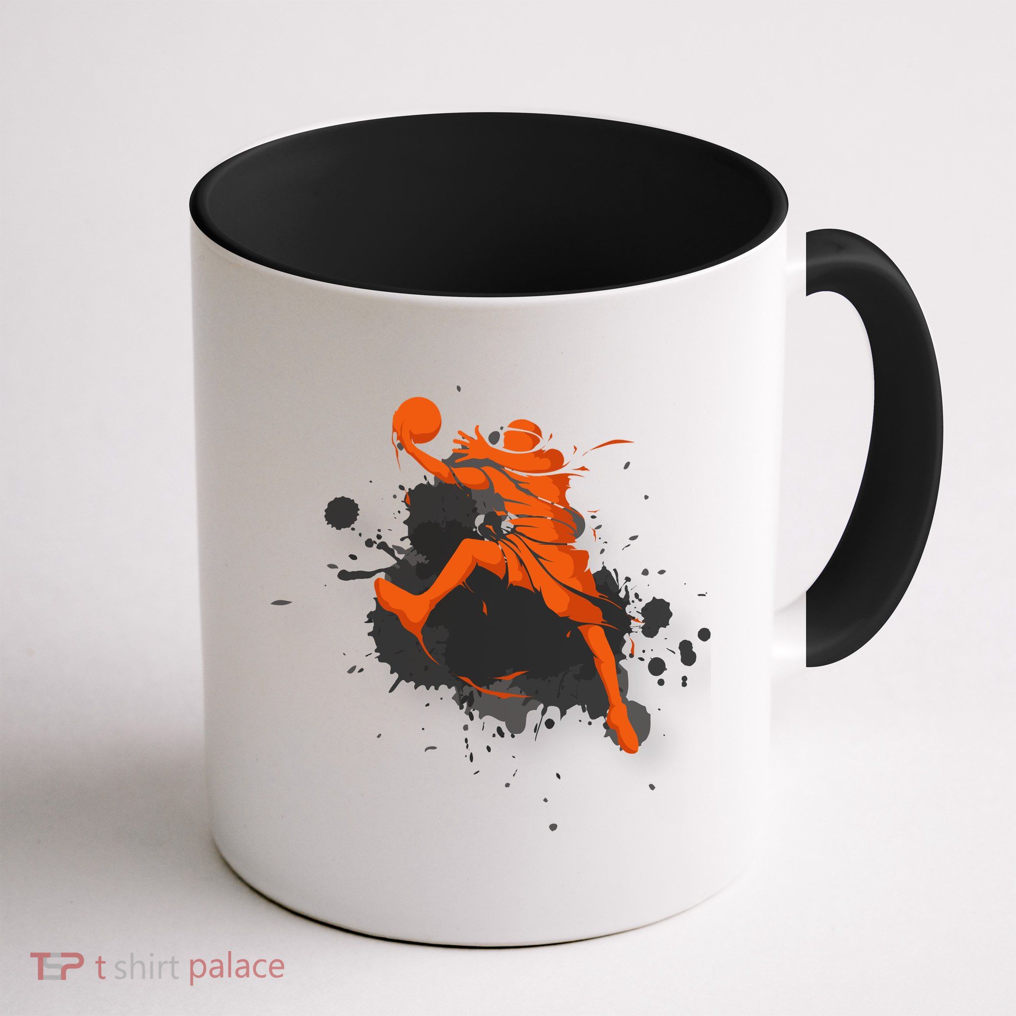 Basketball Player Slam Dunk Splash Mug
