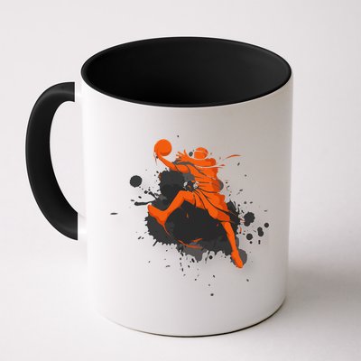 Basketball Player Slam Dunk Splash Mug