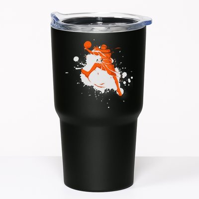 Basketball Player Slam Dunk Splash Tumbler