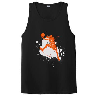 Basketball Player Slam Dunk Splash PosiCharge Competitor Tank