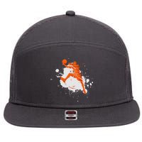 Basketball Player Slam Dunk Splash 7 Panel Mesh Trucker Snapback Hat