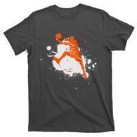 Basketball Player Slam Dunk Splash T-Shirt