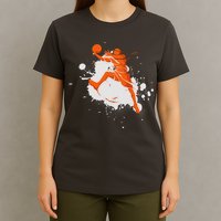 Basketball Player Slam Dunk Splash T-Shirt