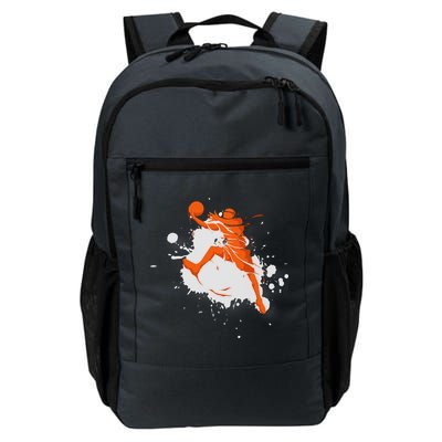 Basketball Player Slam Dunk Splash Daily Commute Backpack