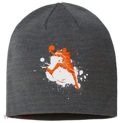 Basketball Player Slam Dunk Splash Sustainable Beanie