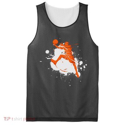 Basketball Player Slam Dunk Splash Mesh Reversible Basketball Jersey Tank