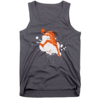 Basketball Player Slam Dunk Splash Tank Top